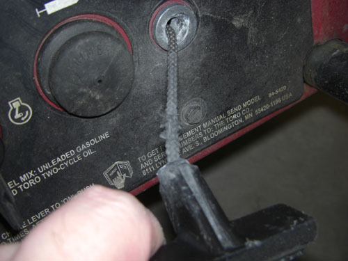 toro powerlite frayed cord